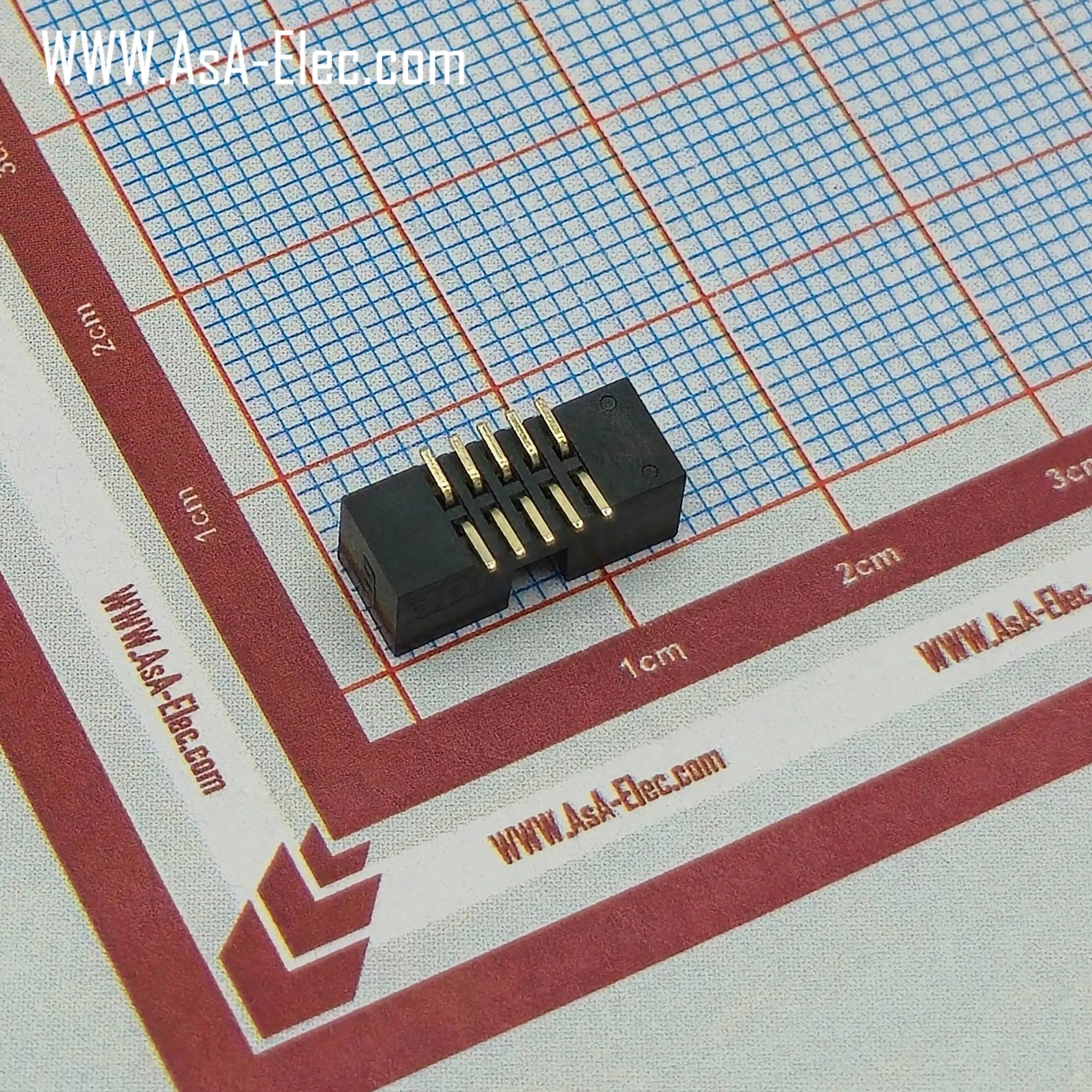 کانکتور باکس هدر 1.27 میلیمتر 10 پین نر BOX SMT